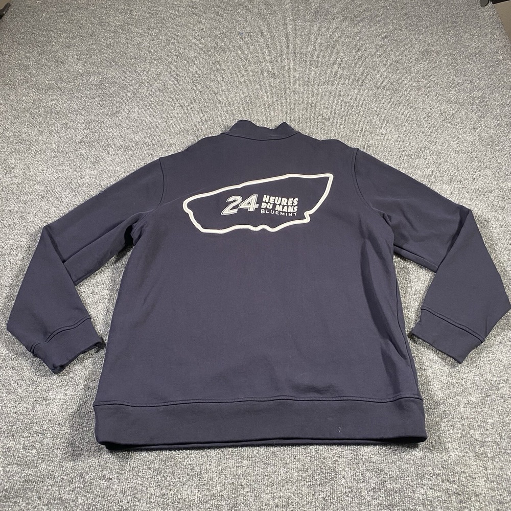 Bluemint Mens XL 24 Hr Le Mans Circuit 1/4 Zip Pullover Navy Blue Wesley Sweater